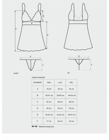Bielizna nocna Imperia Babydoll I Stringi  S/M - Babydoll - 3