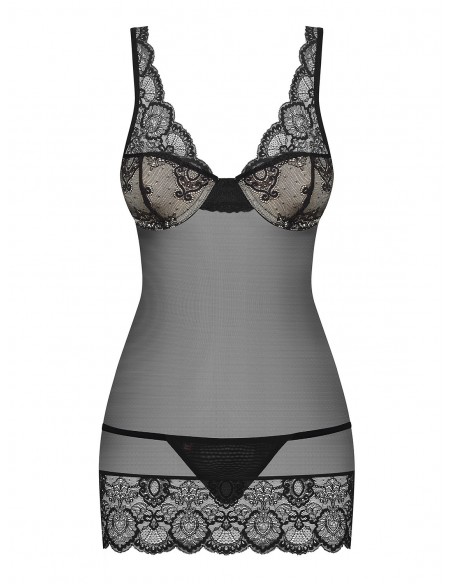 Bielizna Nocna 853-Che-1 Koszulka I Stringi  S/M - Koszule nocne - 5