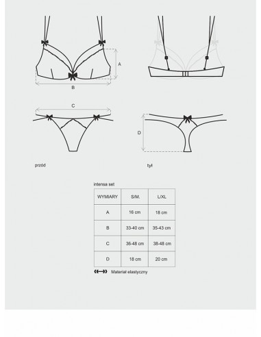 Komplet Bielizny Intensa S/M - Komplety bielizny erotycznej - 5