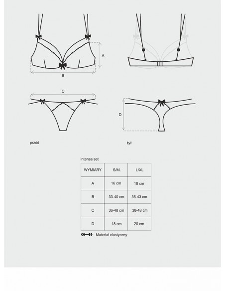 Komplet Bielizny Intensa S/M - Komplety bielizny erotycznej - 5