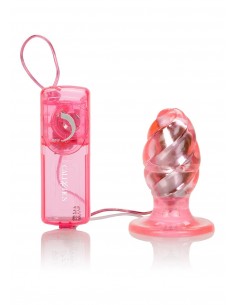 Korek analny wibrujący Tush Trainer Vibrating Pink - Kulki i korki analne wibrujące - 1