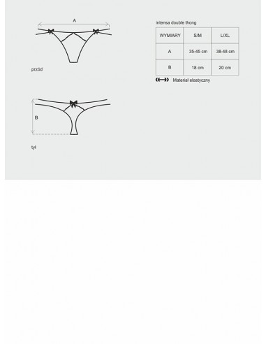 Bielizna erotyczna Intensa Podwójne Stringi  S/M - Stringi - 7