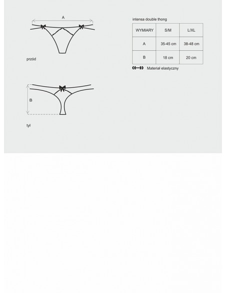 Bielizna erotyczna Intensa Podwójne Stringi  S/M - Stringi - 7