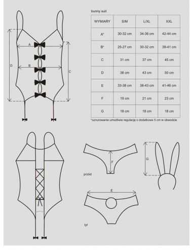 Strój Króliczek Bunny Suit Kostium  S/M - Kostiumy i przebrania erotyczne - 8