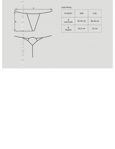 Bielizna erotyczna Luiza Stringi Białe  S/M - Stringi - 7