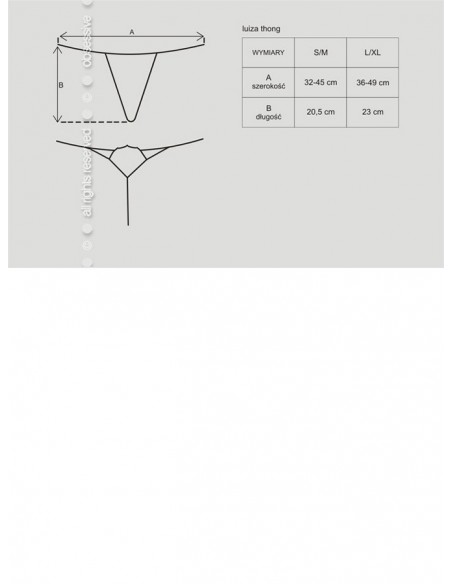 Bielizna erotyczna Luiza Stringi Białe  S/M - Stringi - 7