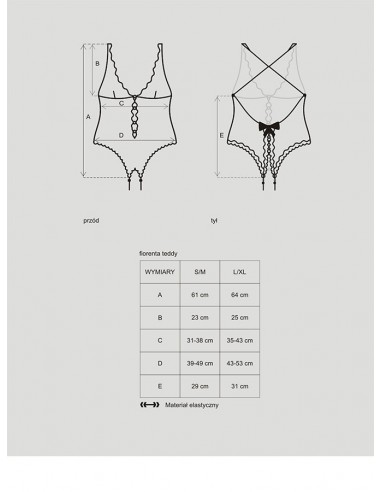 Uwodzicielska bielizna Fiorenta body  S/M - Body - 5