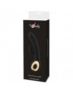 Ekskluzywny Wibrator Twin Touch Grip - Wibratory Króliczki - 1 2