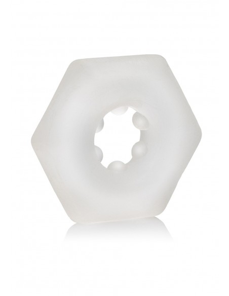 Pierścień na Penisa Sexagon Enhancer Ring Clear - Pierścienie erekcyjne niewibrujące - 4