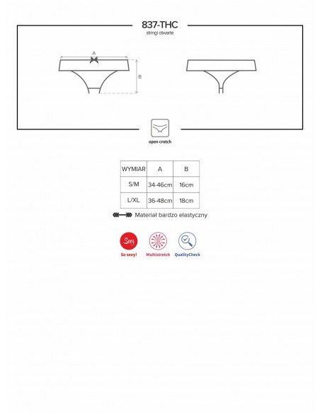 Stringi Otwarte 837-Thc-1 S/M - Stringi - 9