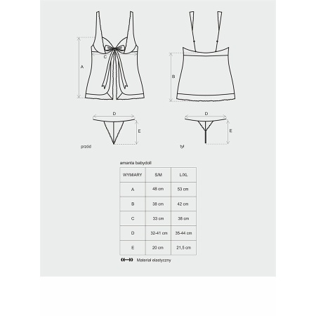 Bielizna nocna Amanta Babydoll I Stringi - 3
