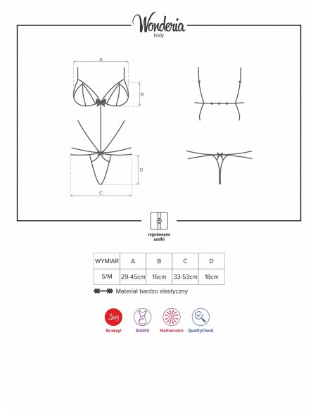 Bielizna erotyczna Wonderia body  S/M - Body - 7