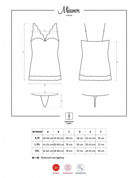 Bielizna Nocna Miamor Koszulka I Stringi Xxl - Koszule nocne - 7