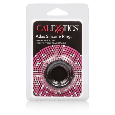 Pierścień erekcyjny Atlas Silicone Ring o średnicy 3,25 cm z elastycznym, stymulującym kołnierzem - 1 2