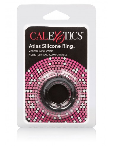 Pierścień na Penisa Atlas Silicone Ring Black - Pierścienie erekcyjne niewibrujące - 2