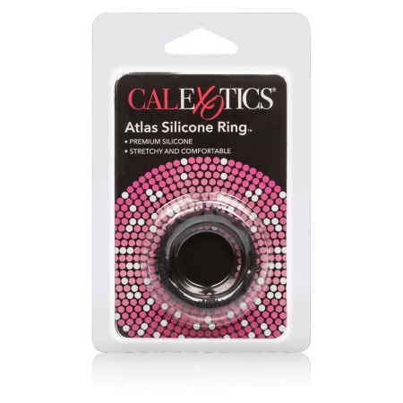 Pierścień erekcyjny Atlas Silicone Ring o średnicy 3,25 cm z elastycznym, stymulującym kołnierzem - 2