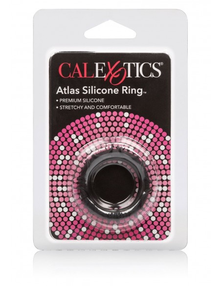 Pierścień na Penisa Atlas Silicone Ring Black - Pierścienie erekcyjne niewibrujące - 2
