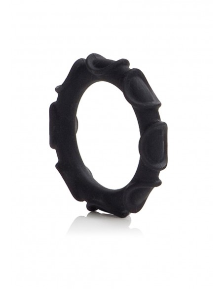 Pierścień na Penisa Atlas Silicone Ring Black - Pierścienie erekcyjne niewibrujące - 3
