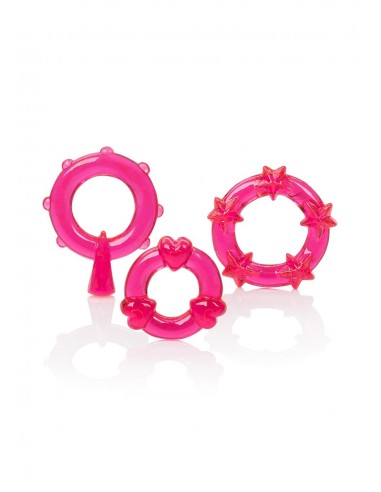 Zestaw pierścieni erekcyjnych Magic C-Rings Red - Pierścienie erekcyjne niewibrujące - 1