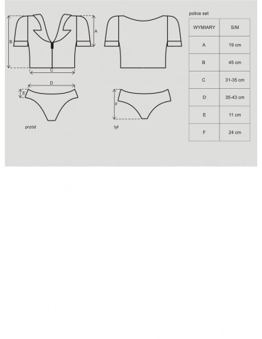 Strój Policjantki Police Set Kostium  S/M - Kostiumy i przebrania erotyczne - 3