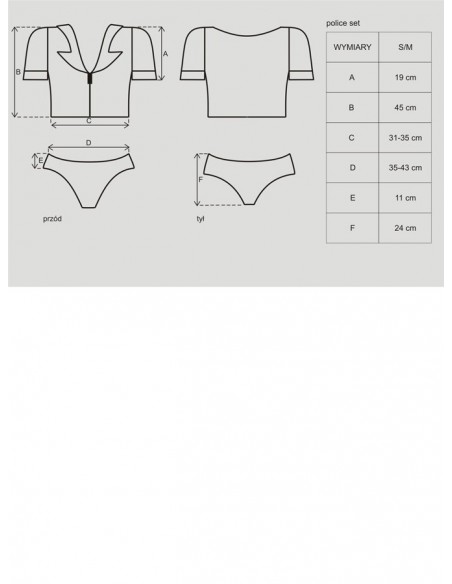 Strój Policjantki Police Set Kostium  S/M - Kostiumy i przebrania erotyczne - 3