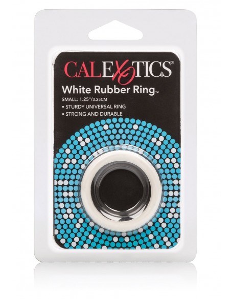 Pierścień na Penisa Rubber Ring White Small - Pierścienie erekcyjne niewibrujące - 2