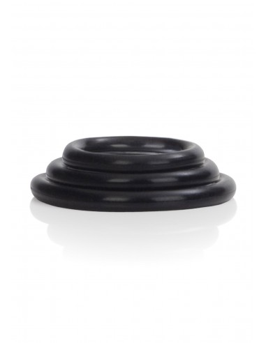Zestaw pierścieni erekcyjnych Silicone Support Rings Black - Pierścienie erekcyjne niewibrujące - 3