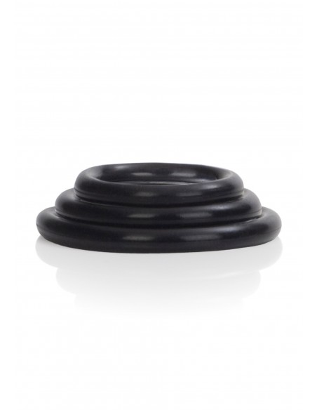 Zestaw pierścieni erekcyjnych Silicone Support Rings Black - Pierścienie erekcyjne niewibrujące - 3