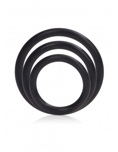 Zestaw pierścieni erekcyjnych Silicone Support Rings Black - Pierścienie erekcyjne niewibrujące - 4
