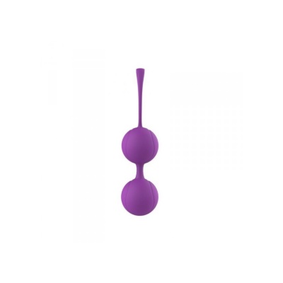 Zestaw dwóch kulek gejszy Clim Balls Purple fioletowe, silikon medyczny - 1 2