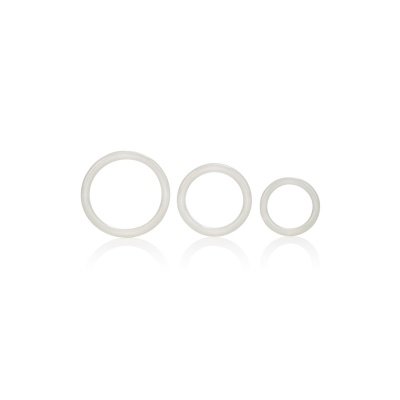 Pierścienie erekcyjne Tri-Rings White silikonowe – 3,25/3,75/5 cm - 1