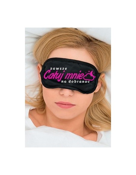 Maska Opaska Na Oczy ""Zawsze Całuj Mnie Na Dobranoc"" - Opaski i maski na oczy - 1