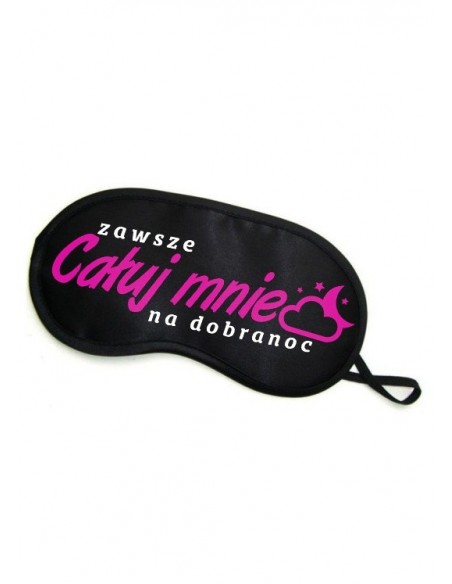 Maska Opaska Na Oczy ""Zawsze Całuj Mnie Na Dobranoc"" - Opaski i maski na oczy - 2