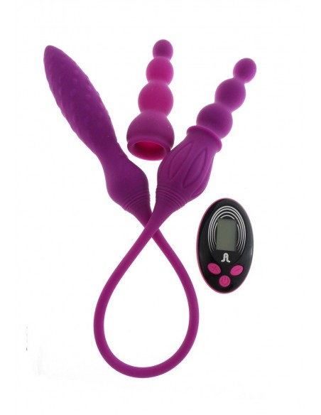 Ekskluzywny wibrator X2 - Zestaw (Wibrator+Kontroler) - Stymulatory i wibratory dla par - 3