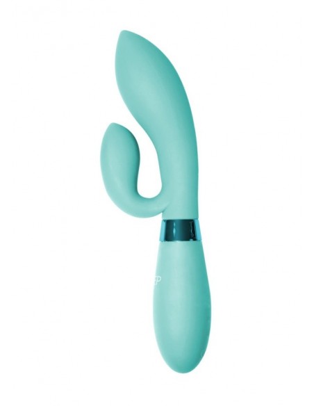 Ekskluzywny Wibrator Indeep Gina Turquoise - Wibratory Króliczki - 1