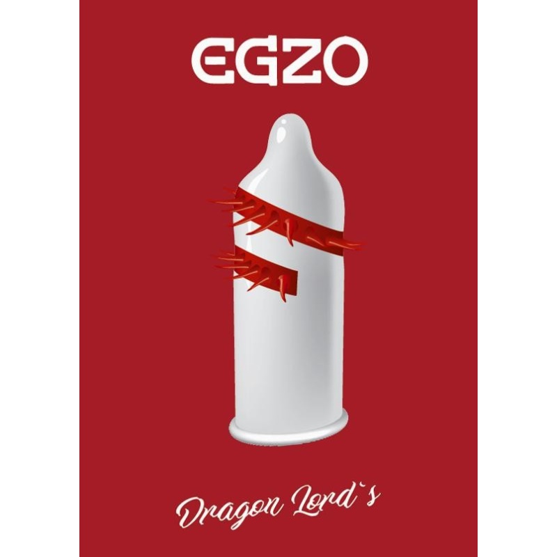Prezerwatywy Dragon Lord's z wypustkami - 3
