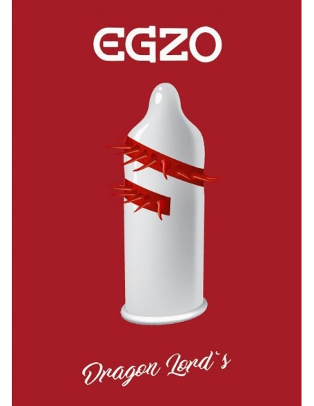 Prezerwatywa Z Dodatkową Stymulacją Egzo Dragon Lord`S - Prezerwatywy prążkowane, z wypustkami - 3