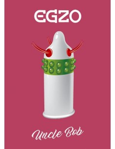 Prezerwatywa Z Dodatkową Stymulacją Egzo Uncle Bob - Prezerwatywy prążkowane, z wypustkami - 1 2