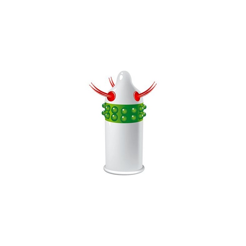 Prezerwatywy Cocky Friend Medium z wypustkami - 3