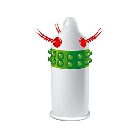 Prezerwatywy Cocky Friend Medium z wypustkami - 3