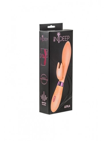 Ekskluzywny Wibrator Indeep Leyla Beige - Wibratory Króliczki - 2