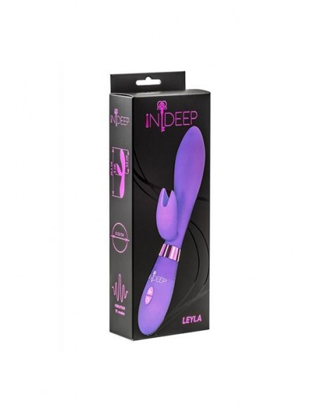 Ekskluzywny Wibrator Indeep Leyla Purple - Wibratory Króliczki - 2