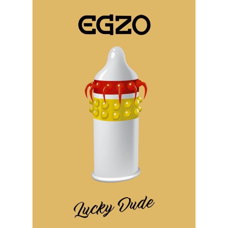 Prezerwatywy teksturowane Egzo Lucky Dude - 2