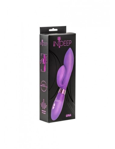 Ekskluzywny Wibrator Indeep Gina Purple - Wibratory Króliczki - 2