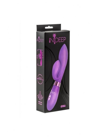 Ekskluzywny Wibrator Indeep Gina Purple - Wibratory Króliczki - 2