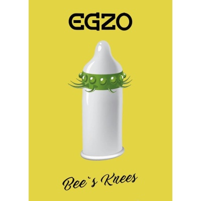 Prezerwatywy Egzo Bee's Knees z wypustkami - 1 2