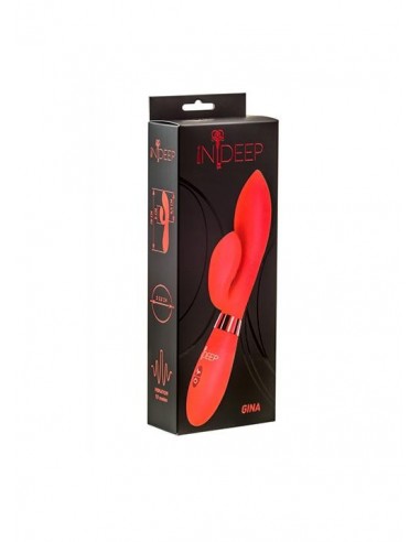 Ekskluzywny Wibrator Indeep Gina Red - Wibratory Króliczki - 2
