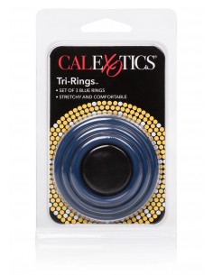 Zestaw pierścieni erekcyjnych Tri-Rings Blue - Pierścienie erekcyjne niewibrujące - 1 2