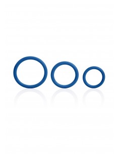 Zestaw pierścieni erekcyjnych Tri-Rings Blue - Pierścienie erekcyjne niewibrujące - 1
