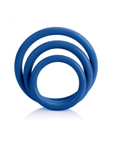 Zestaw pierścieni erekcyjnych Tri-Rings Blue - Pierścienie erekcyjne niewibrujące - 3